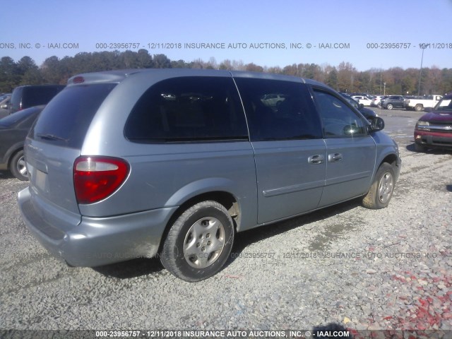 2D4GP24R95R265935 - 2005 DODGE GRAND CARAVAN SE BLUE photo 4