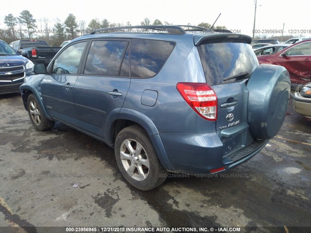 JTMYK4DV7A5027372 - 2010 TOYOTA RAV4 LIMITED BLUE photo 3