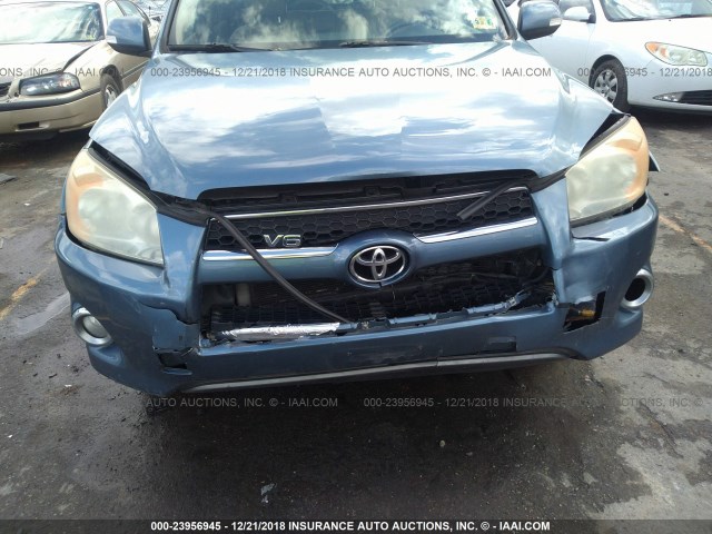 JTMYK4DV7A5027372 - 2010 TOYOTA RAV4 LIMITED BLUE photo 6