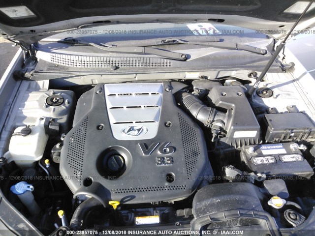 5NPEU46FX6H104536 - 2006 HYUNDAI SONATA GLS/LX SILVER photo 10