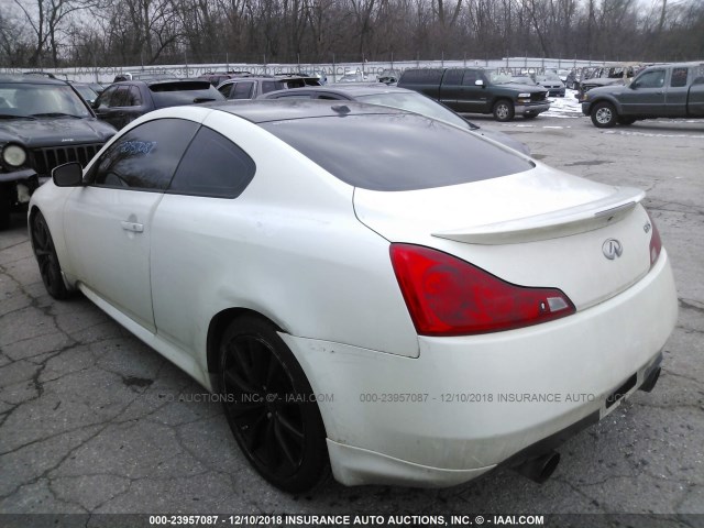 JNKCV64E78M130335 - 2008 INFINITI G37 JOURNEY/SPORT WHITE photo 3