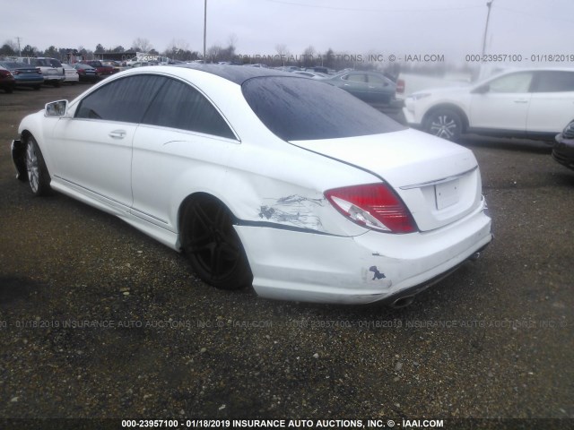 WDDEJ8GB9AA024825 - 2010 MERCEDES-BENZ CL 550 4MATIC WHITE photo 3