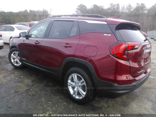 3GKALMEV4JL222055 - 2018 GMC TERRAIN SLE RED photo 3