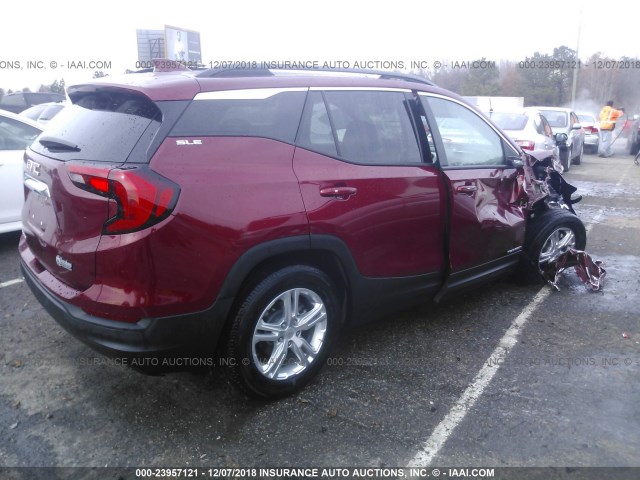 3GKALMEV4JL222055 - 2018 GMC TERRAIN SLE RED photo 4