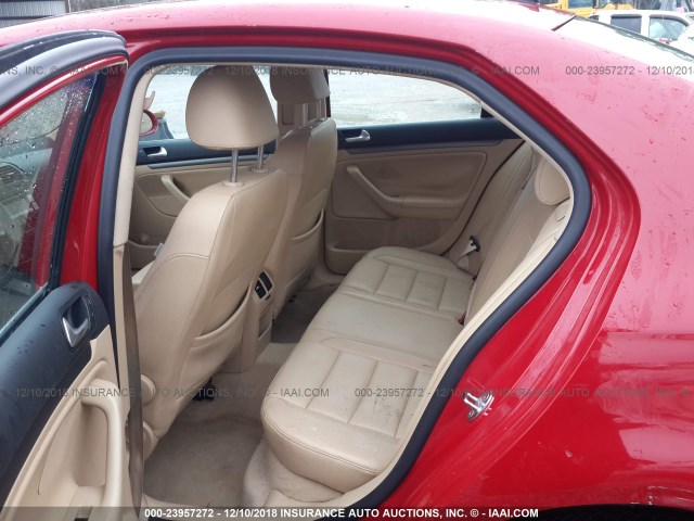 3VWRM71K48M156312 - 2008 VOLKSWAGEN JETTA SE/SEL RED photo 8