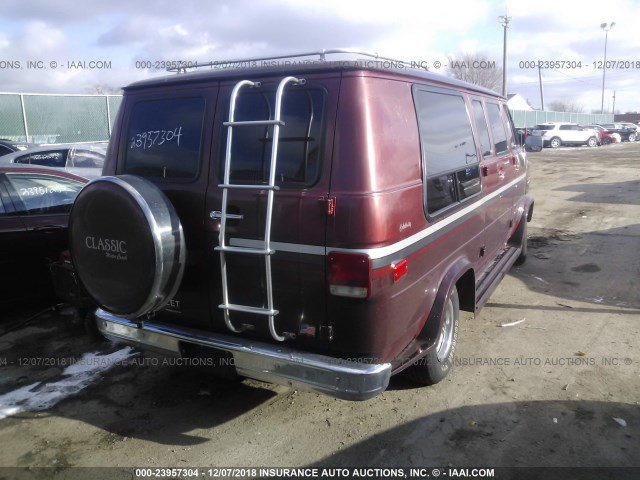 1GBEG25H4J7119470 - 1988 CHEVROLET G20 MAROON photo 4