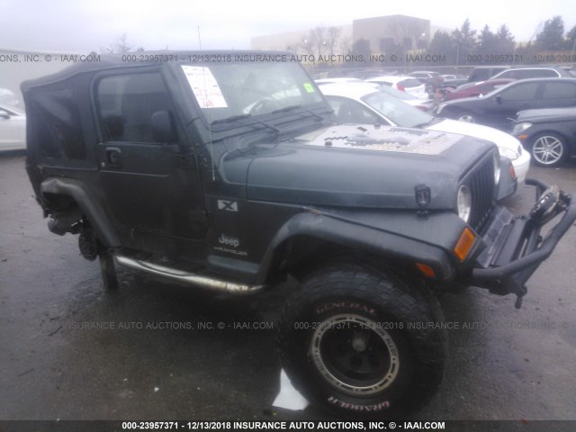 1J4FA39S54P729793 - 2004 JEEP WRANGLER X GREEN photo 1