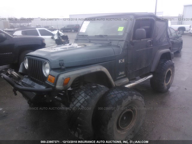 1J4FA39S54P729793 - 2004 JEEP WRANGLER X GREEN photo 2