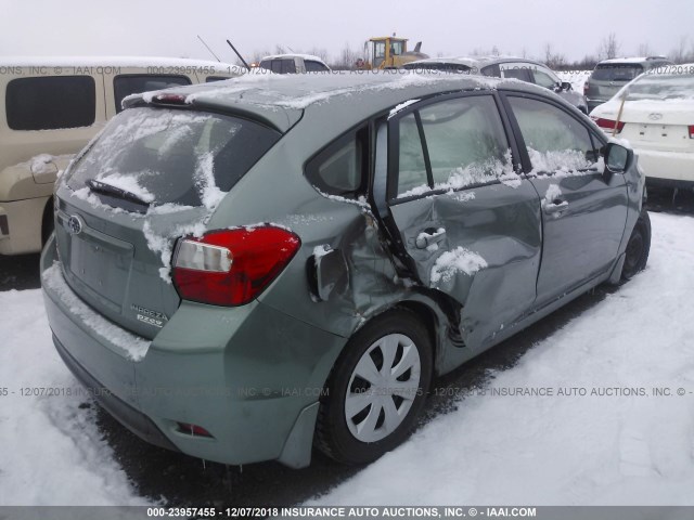 JF1GPAA6XE8289938 - 2014 SUBARU IMPREZA GREEN photo 4