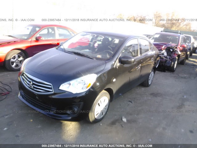 ML32F3FJ1JHF15431 - 2018 MITSUBISHI MIRAGE G4 ES Negro foto 2