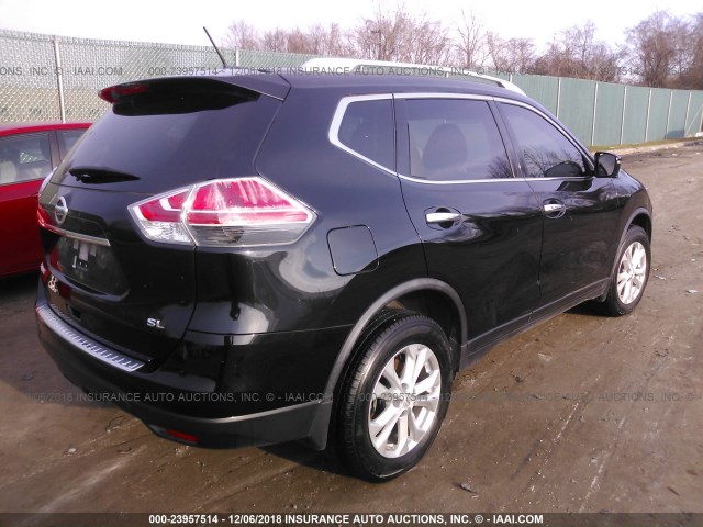 JN8AT2MT0GW005786 - 2016 NISSAN ROGUE S/SL/SV BLACK photo 4