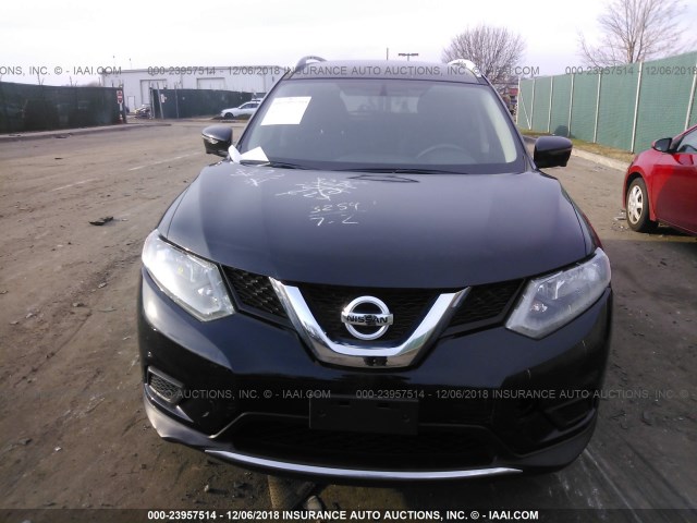 JN8AT2MT0GW005786 - 2016 NISSAN ROGUE S/SL/SV BLACK photo 6