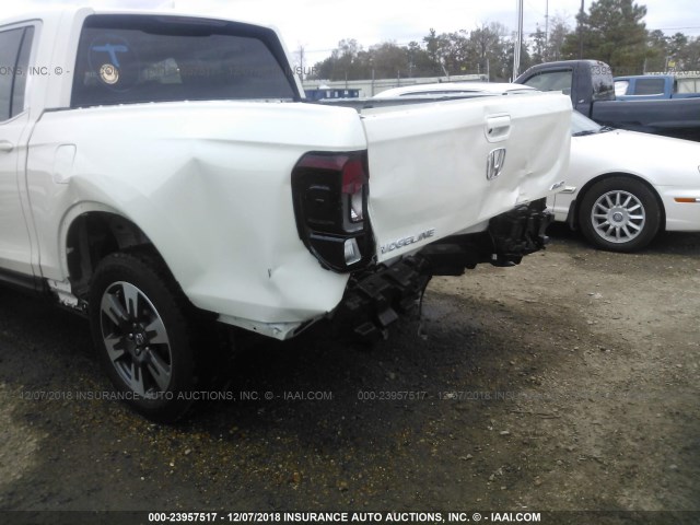 5FPYK3F5XHB021962 - 2017 HONDA RIDGELINE RTL WHITE photo 6