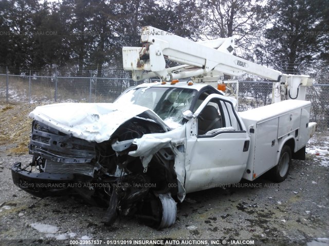 1FDXF46Y68EE41322 - 2008 FORD F450 SUPER DUTY WHITE photo 2