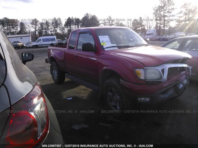 5TEWM72N73Z188066 - 2003 TOYOTA TACOMA XTRACAB RED photo 1