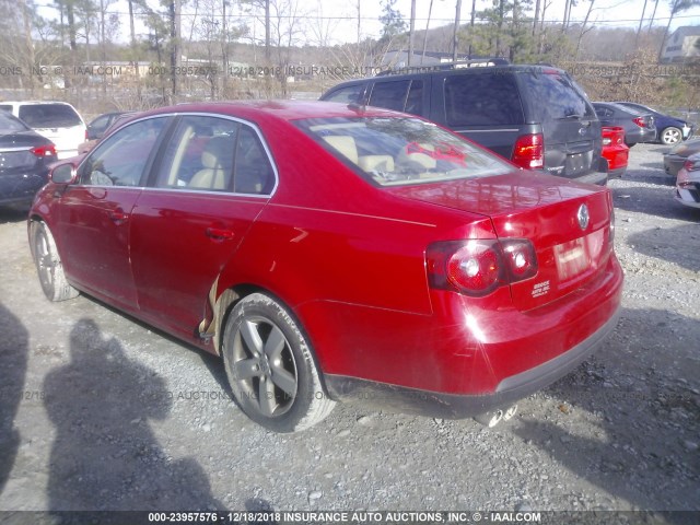 3VWRM71K38M054659 - 2008 VOLKSWAGEN JETTA SE/SEL RED photo 3