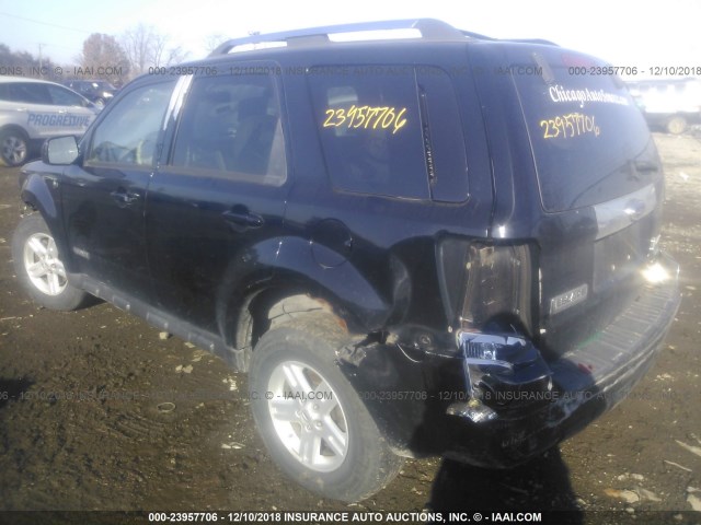 1FMCU59H38KA26935 - 2008 FORD ESCAPE HEV BLACK photo 3