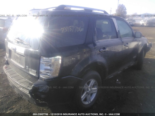 1FMCU59H38KA26935 - 2008 FORD ESCAPE HEV BLACK photo 4