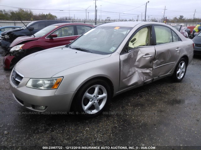 5NPEU46F87H217483 - 2007 HYUNDAI SONATA SE/LIMITED BEIGE photo 2