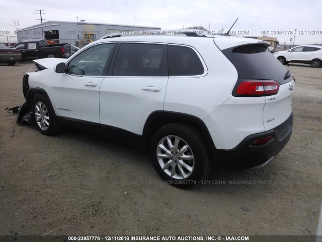 1C4PJMDS1FW710853 - 2015 JEEP CHEROKEE LIMITED WHITE photo 3