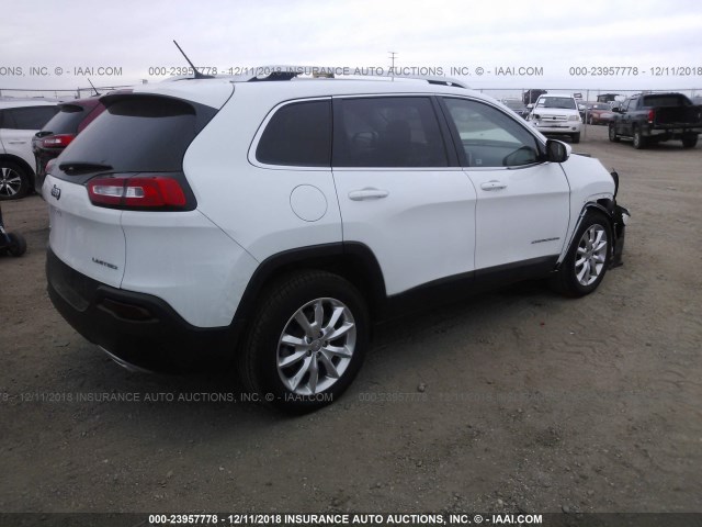 1C4PJMDS1FW710853 - 2015 JEEP CHEROKEE LIMITED WHITE photo 4