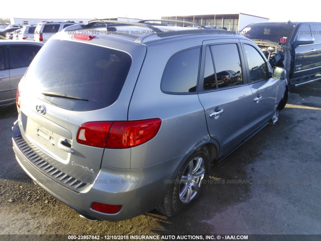 5NMSG13D57H116202 - 2007 HYUNDAI SANTA FE GLS GRAY photo 4