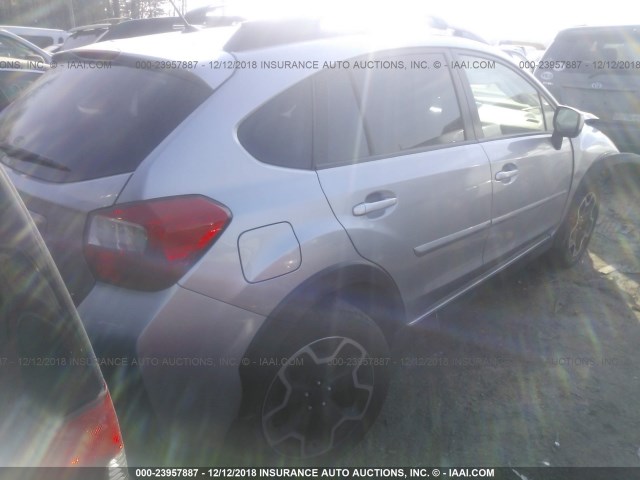 JF2GPACCXE8234355 - 2014 SUBARU XV CROSSTREK 2.0 PREMIUM SILVER photo 4