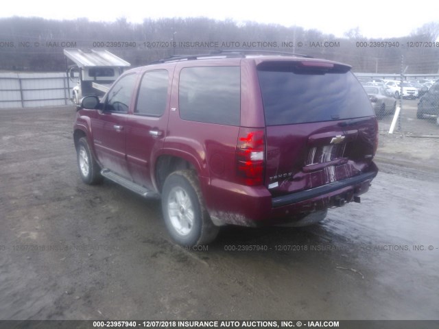 1GNFK13007R332930 - 2007 CHEVROLET TAHOE K1500 MAROON photo 3