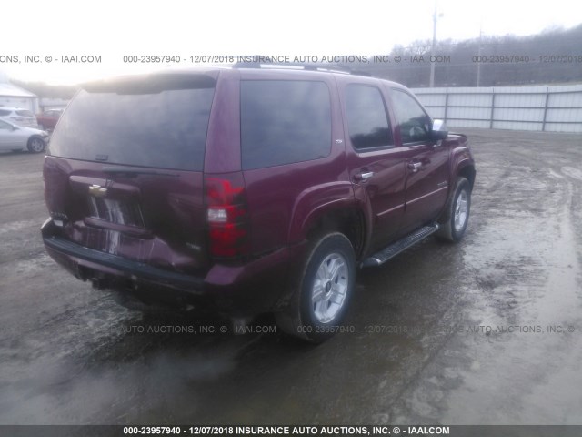 1GNFK13007R332930 - 2007 CHEVROLET TAHOE K1500 MAROON photo 4