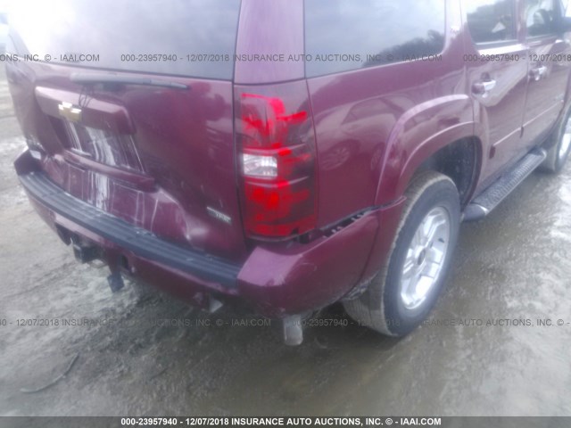 1GNFK13007R332930 - 2007 CHEVROLET TAHOE K1500 MAROON photo 6