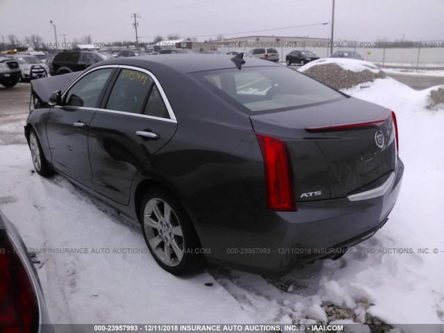 1G6AB5SXXD0147814 - 2013 CADILLAC ATS LUXURY GRAY photo 3