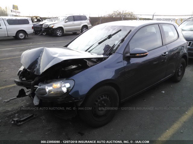 WVWAB7AJ0CW264559 - 2012 VOLKSWAGEN GOLF 蓝色 照片 2