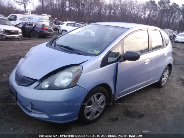 JHMGE8H22AC000097 - 2010 HONDA FIT Light Blue photo 2