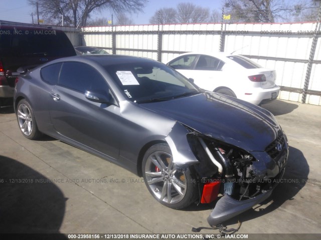 KMHHU6KH2AU021323 - 2010 HYUNDAI GENESIS COUPE 3.8L GRAY photo 1