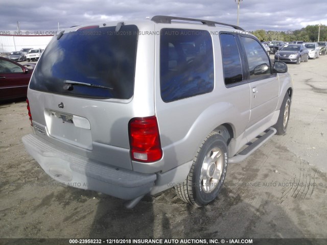 1FMYU60E43UA71216 - 2003 FORD EXPLORER SPORT SILVER photo 4