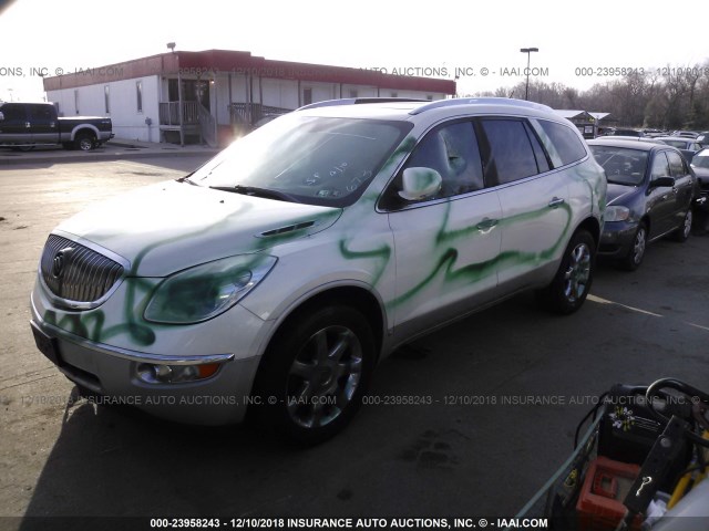 5GAEV23D99J119255 - 2009 BUICK ENCLAVE CXL WHITE photo 2