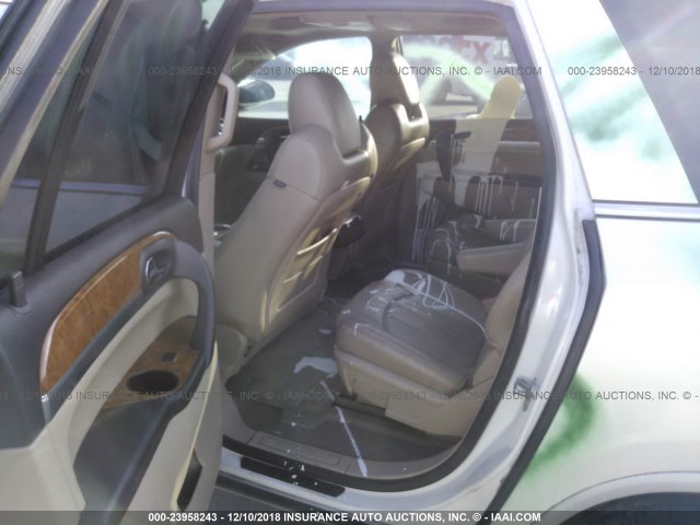 5GAEV23D99J119255 - 2009 BUICK ENCLAVE CXL WHITE photo 8