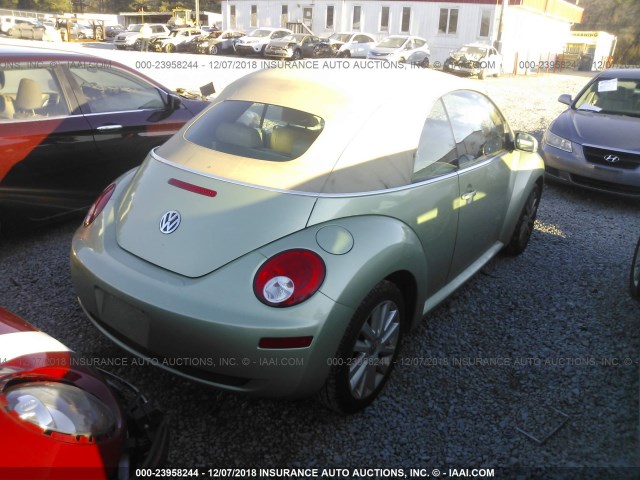 3VWRG31Y68M418822 - 2008 VOLKSWAGEN NEW BEETLE CONVERTIBLE SE GREEN photo 4