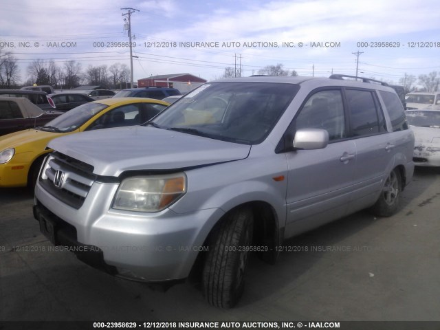 5FNYF28328B010991 - 2008 HONDA PILOT SE SILVER photo 2