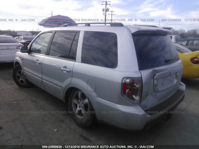 5FNYF28328B010991 - 2008 HONDA PILOT SE SILVER photo 3