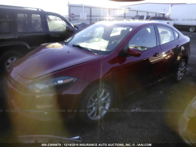 1C3CDFBA8DD345693 - 2013 DODGE DART SXT RED photo 2