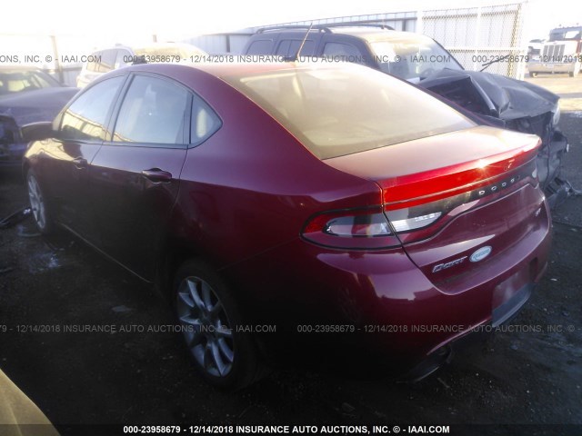 1C3CDFBA8DD345693 - 2013 DODGE DART SXT RED photo 3