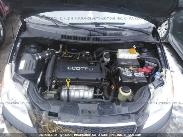 KL1TD6DE0AB096218 - 2010 CHEVROLET AVEO LS/LT Սև լուսանկար 10