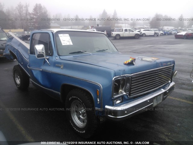 CCY145S134638 - 1975 CHEVROLET C10 BLUE photo 1