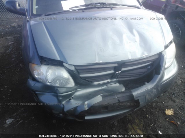 2D8GP44L75R443881 - 2005 DODGE GRAND CARAVAN SXT BLUE photo 6