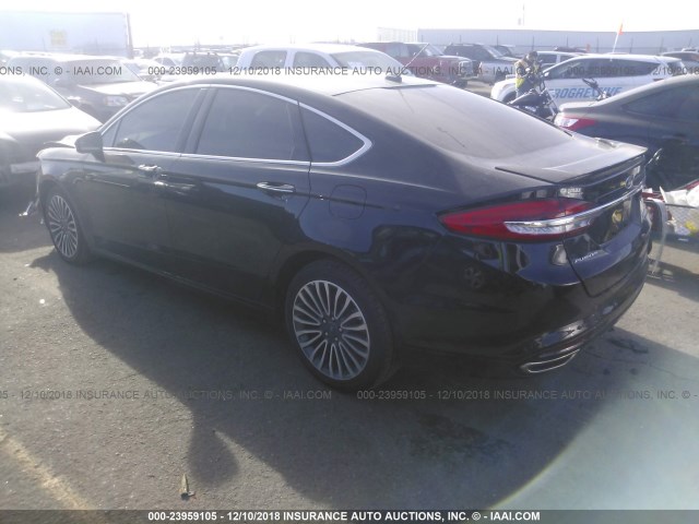 3FA6P0D98JR168653 - 2018 FORD FUSION TITANIUM/PLATINUM BLACK photo 3