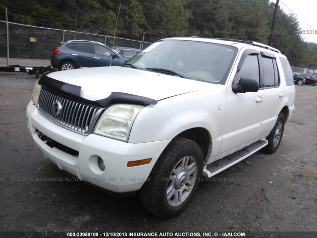 4M2DU66W24ZJ44407 - 2004 MERCURY MOUNTAINEER  WHITE photo 2