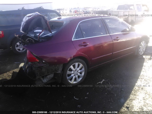 1HGCM66556A052767 - 2006 HONDA ACCORD EX MAROON photo 4