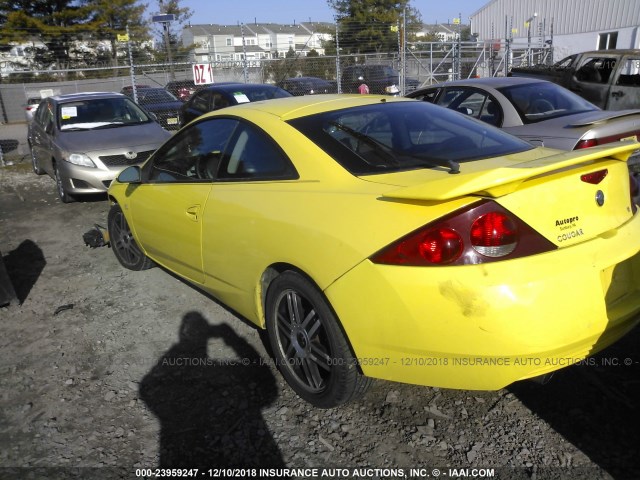 1ZWFT61L815617382 - 2001 MERCURY COUGAR V6 YELLOW photo 3