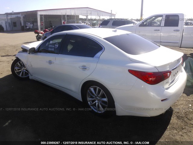 JN1EV7AR7HM841608 - 2017 INFINITI Q50 PREMIUM/SPORT/SE WHITE photo 3